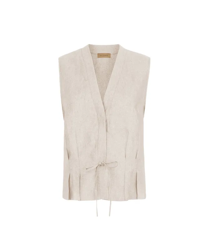 Gilet in lino lamè