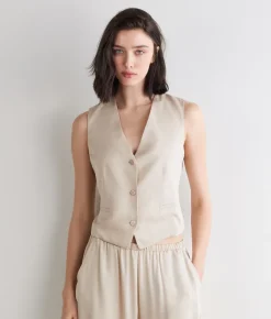 Gilet in raso opaco