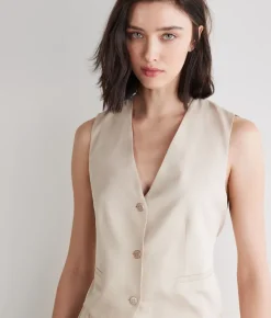 Gilet in raso opaco