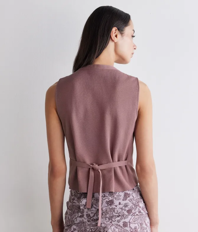 Gilet in raso opaco