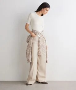 Girocollo a maniche corte in Cashmere Silkfine