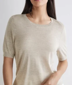 Girocollo a maniche corte in Cashmere Silkfine