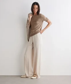 Girocollo a maniche corte in Cashmere Silkfine