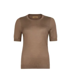 Girocollo a maniche corte in Cashmere Silkfine