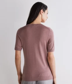 Girocollo a maniche corte in Cashmere Silkfine