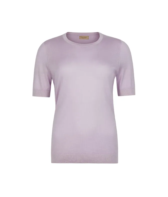 Girocollo a maniche corte in Cashmere Silkfine