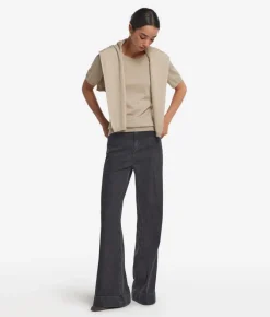Girocollo a maniche corte in Cashmere Ultrafine