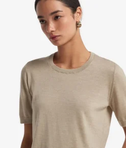 Girocollo a maniche corte in Cashmere Ultrafine