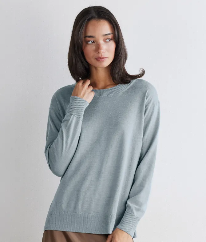 Girocollo con spacchi in Cashmere Ultrafine
