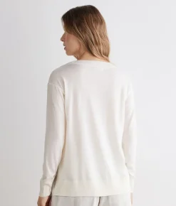 Girocollo con spacchi in Cashmere Ultrafine