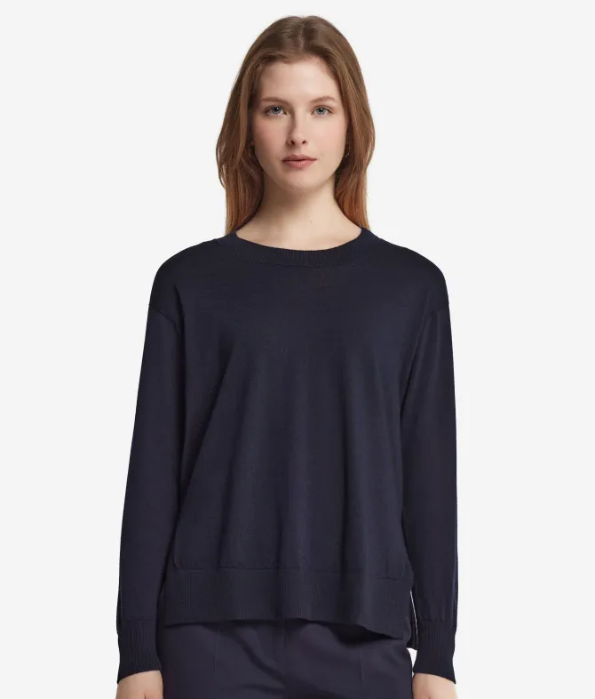 Girocollo con spacchi in Cashmere Ultrafine