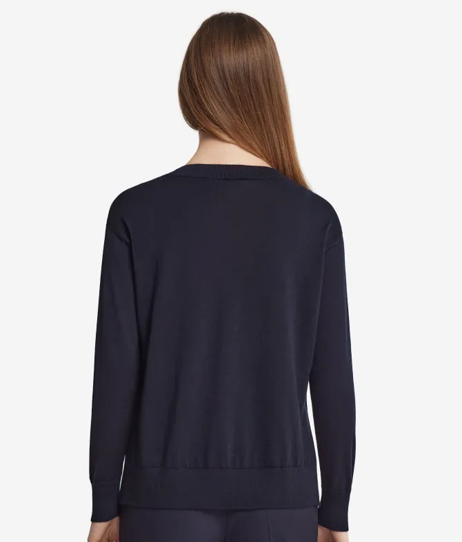 Girocollo con spacchi in Cashmere Ultrafine