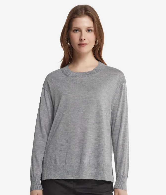 Girocollo con spacchi in Cashmere Ultrafine