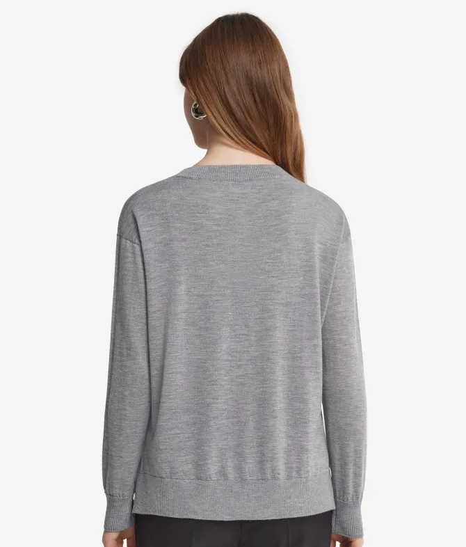 Girocollo con spacchi in Cashmere Ultrafine