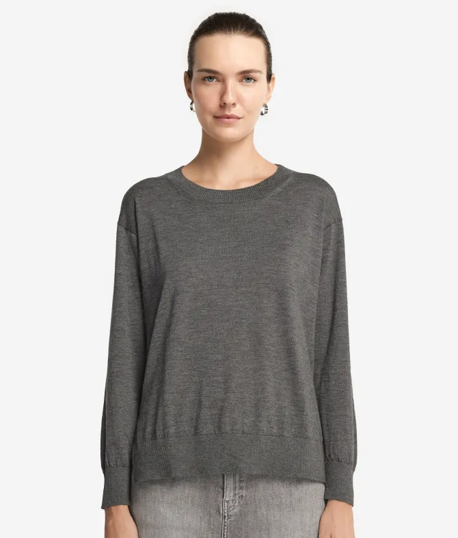 Girocollo con spacchi in Cashmere Ultrafine