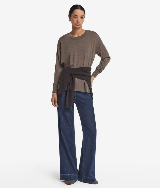 Girocollo con spacchi in Cashmere Ultrafine