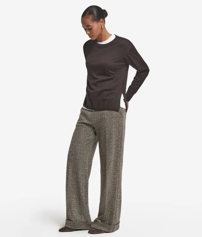 Girocollo con spacchi in Cashmere Ultrafine