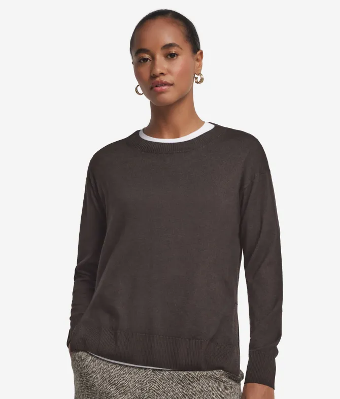 Girocollo con spacchi in Cashmere Ultrafine