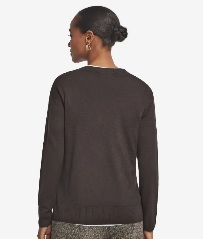 Girocollo con spacchi in Cashmere Ultrafine