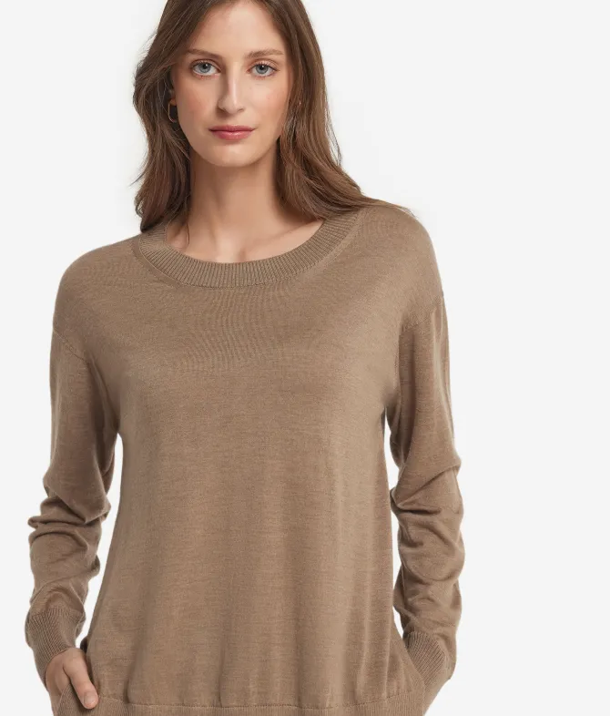 Girocollo con spacchi in Cashmere Ultrafine