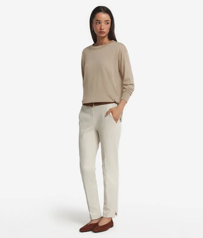 Girocollo con spacchi in Cashmere Ultrafine