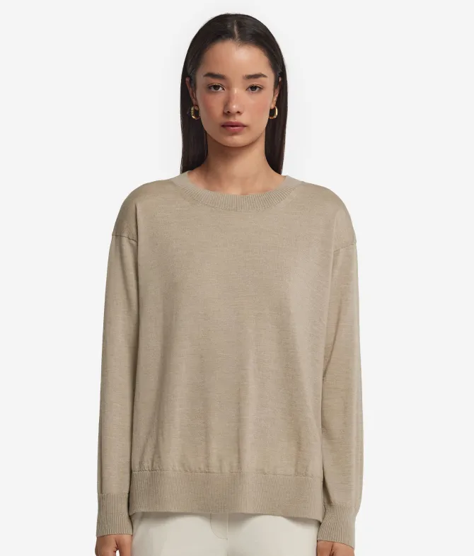 Girocollo con spacchi in Cashmere Ultrafine