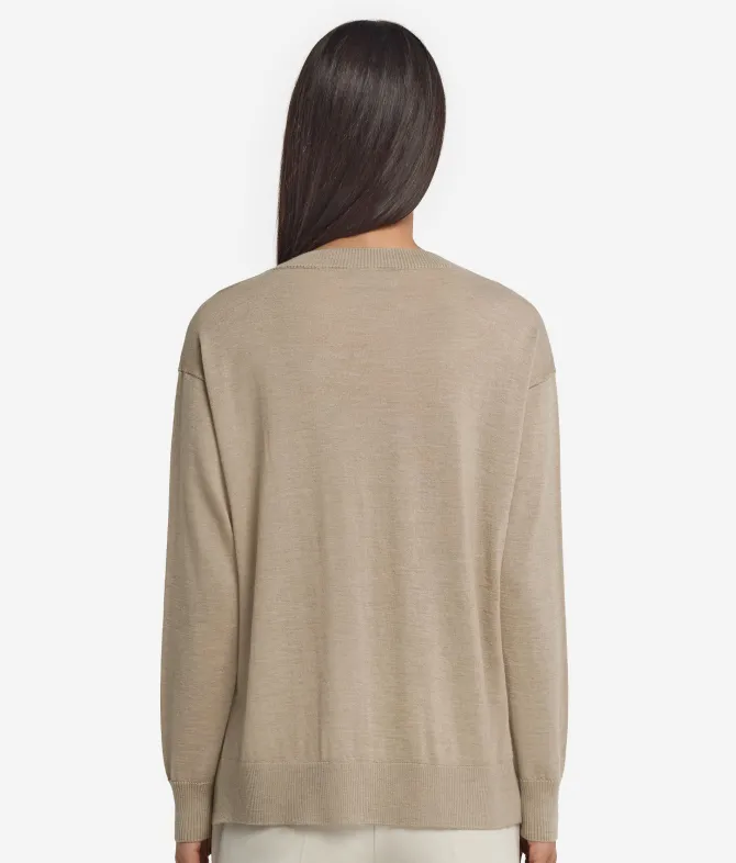 Girocollo con spacchi in Cashmere Ultrafine