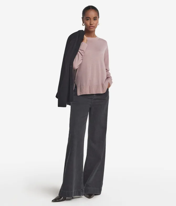 Girocollo con spacchi in Cashmere Ultrafine
