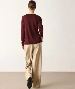 Girocollo con spacchi in Cashmere Ultrafine