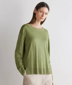 Girocollo con spacchi in Cashmere Ultrafine