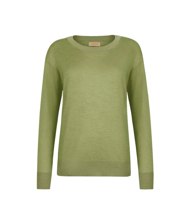 Girocollo con spacchi in Cashmere Ultrafine