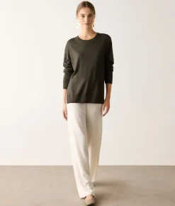 Girocollo con spacchi in Cashmere Ultrafine