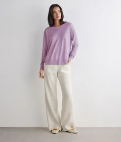Girocollo con spacchi in Cashmere Ultrafine