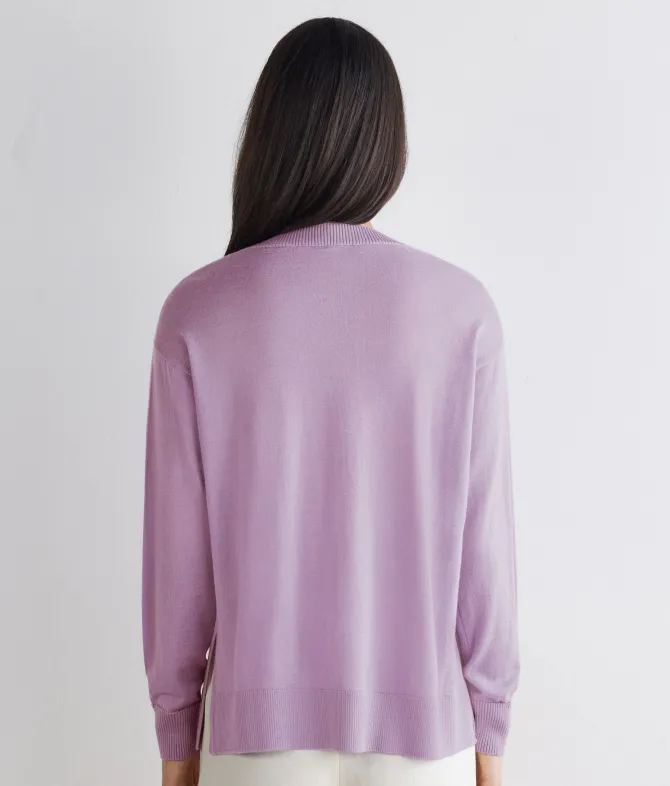 Girocollo con spacchi in Cashmere Ultrafine