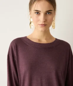 Girocollo con spacchi in Cashmere Ultrafine