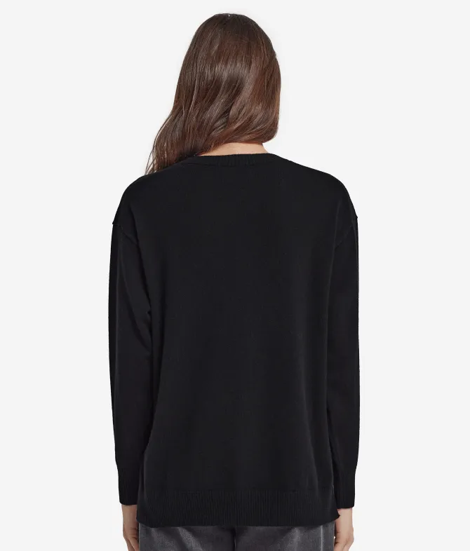 Girocollo con spacchi in Cashmere Ultrasoft
