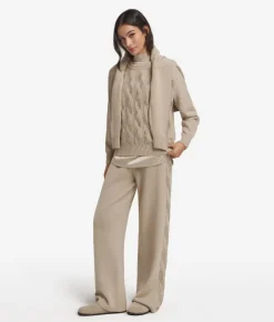 Girocollo con trecce e strass in Cashmere Ultrasoft