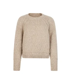 Girocollo con trecce in Cashmere Undyed Tricot