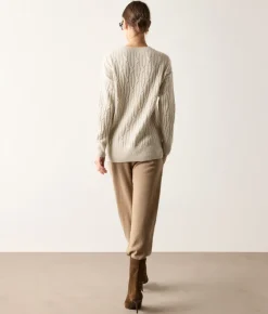 Girocollo coste intrecciate in Cashmere Ultrasoft