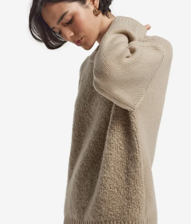 Girocollo in Cashmere Bouclé