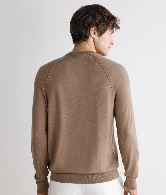 Girocollo manica raglan in Cashmere Ultrafine