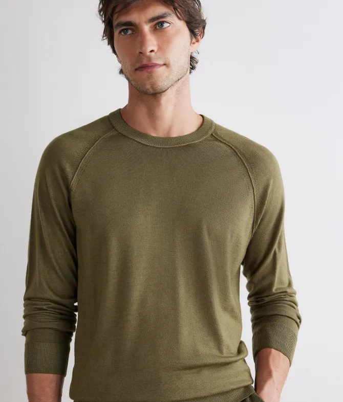 Girocollo manica raglan in Cashmere Ultrafine