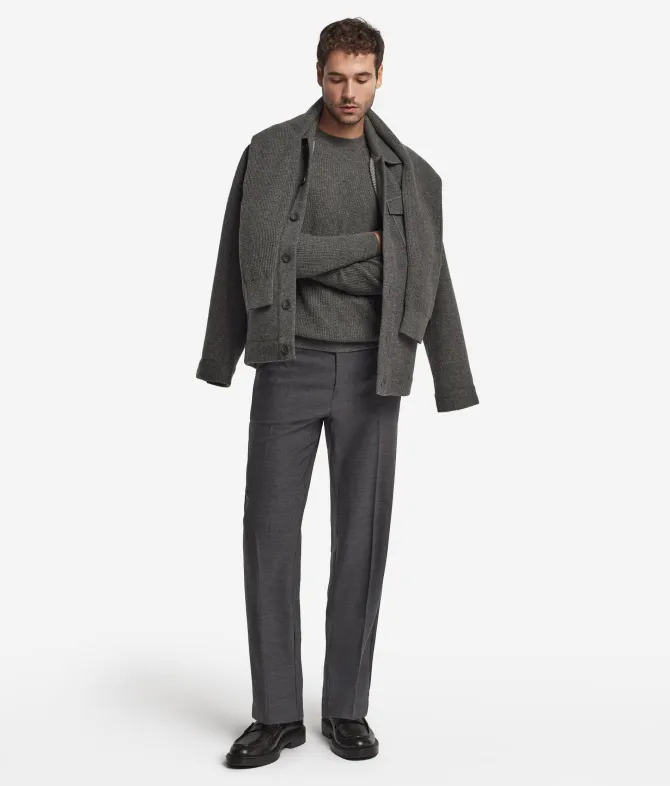 Girocollo punto waffle in Cashmere Ultrasoft