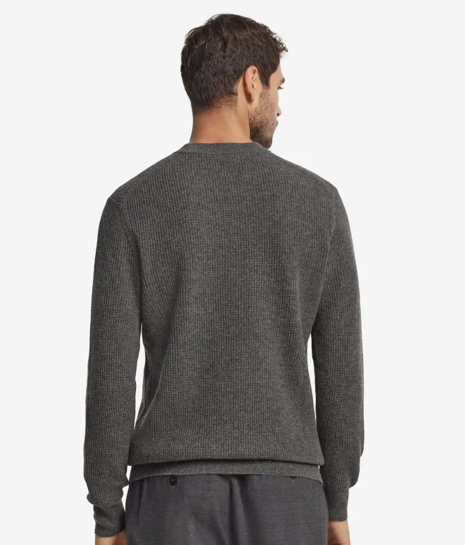 Girocollo punto waffle in Cashmere Ultrasoft