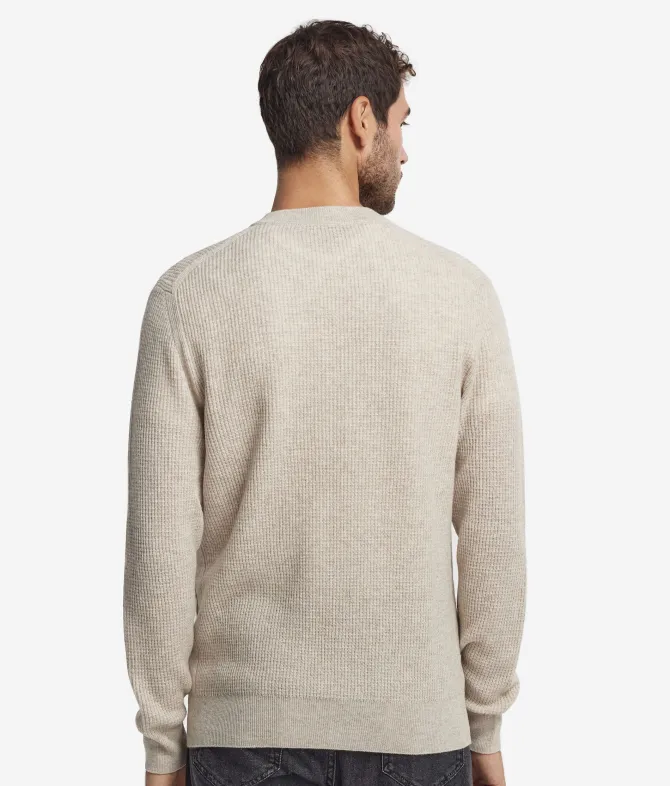 Girocollo punto waffle in Cashmere Ultrasoft