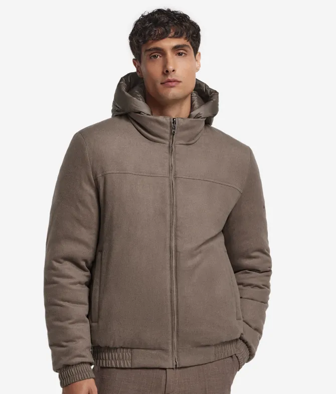 Giubbino reversibile in seta e cashmere