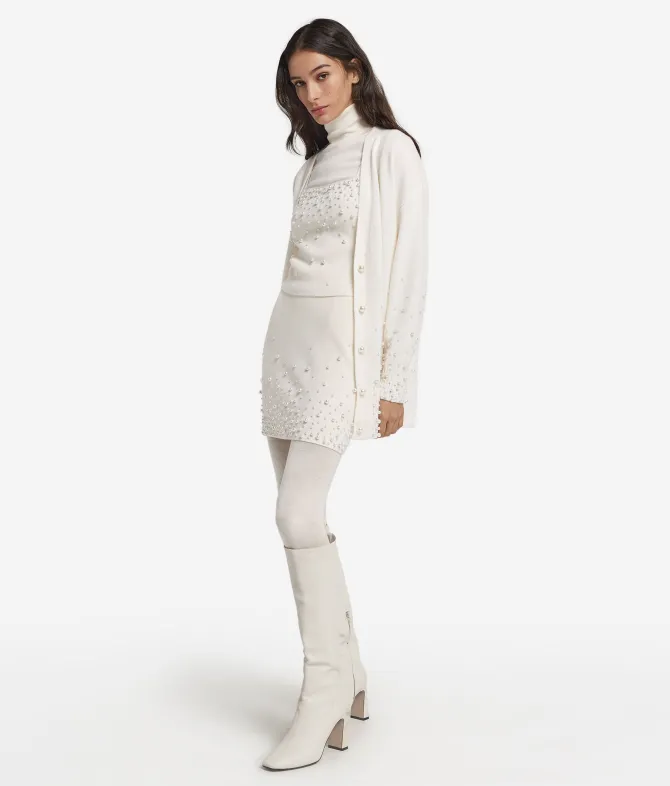Gonna con perle in Cashmere Ultrasoft