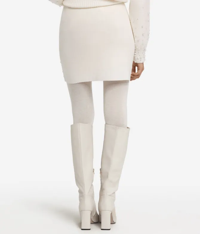Gonna con perle in Cashmere Ultrasoft