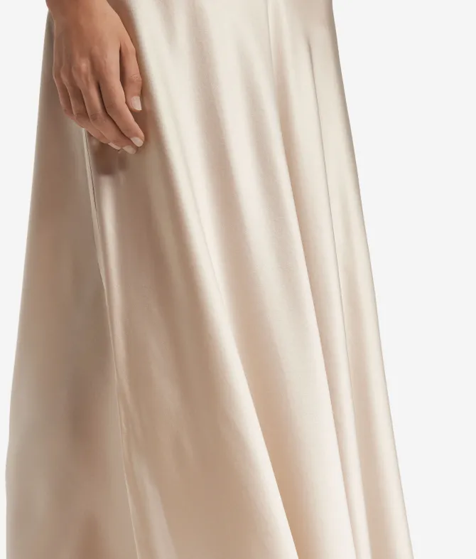 Gonna in raso di seta