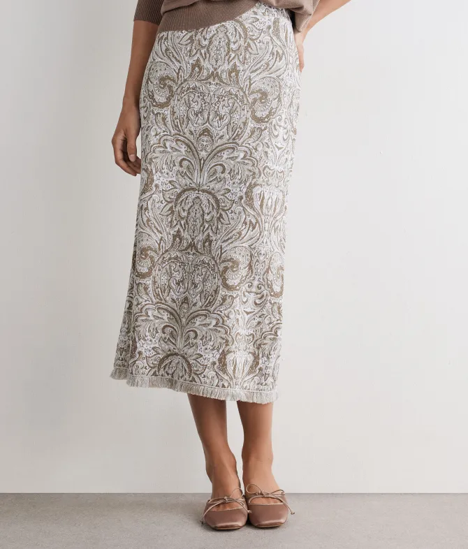 Gonna jacquard paisley